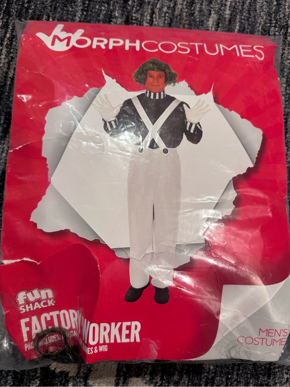 Fun Shack Adult Small Oompa Loompa Chocolate Factory Worker Costume Willy Wonka